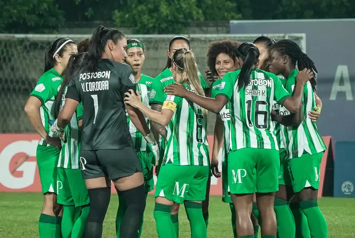 Atlético Nacional Femenino en su victoria ante el Medellín Foto: Nacionaloficial