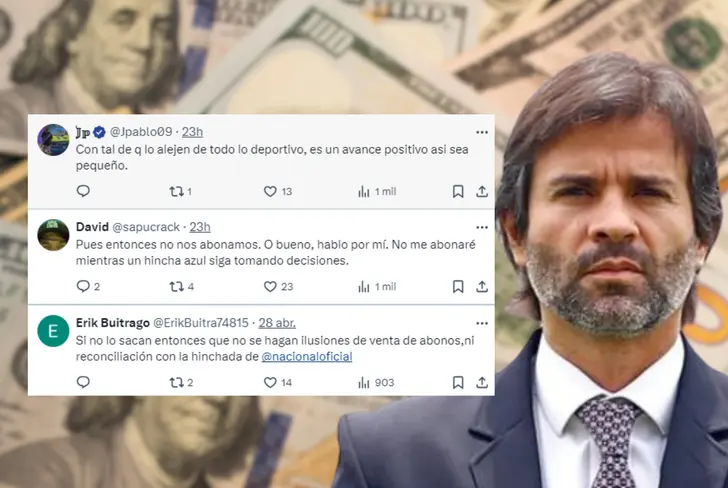 La reacción de los hinchas de Atlético Nacional si Benjamín Romero deja el club Foto: Captura de X y Futbolred&nbsp;