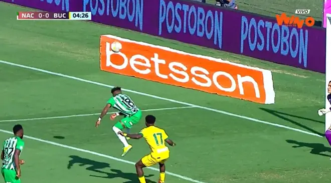 El increíble fallo de Edier Ocampo en el primer tiempo - Foto: Win Sports
