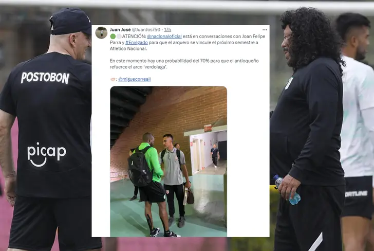 Este seria el primer fichaje de Atlético Nacional para el segundo semestre Foto: Nacionaloficial y captura de X @JuanJos750&nbsp;