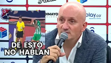 Pablo Repetto, entrenador de Atlético Nacional en rueda de prensa Foto: Captura de pantalla DIMAYOR
