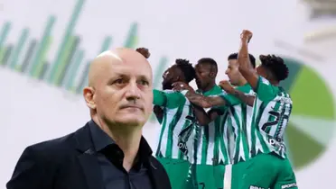 Pablo Repetto, entrenador de Atlético Nacional y sus jugadores en esta temporada