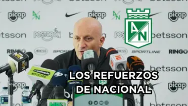 Repetto habló de los refuerzos. Foto captura de pantalla YouTube Atlético Nacional. 