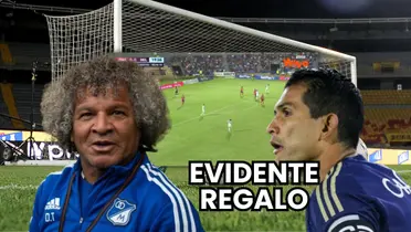 Alberto Gamero, entrenador de Millonarios FC y David Macalister Silva