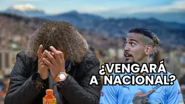 Alberto Gamero, entrenador de Millonarios y Fran Da Costa, ex jugador de Nacional hoy en Bolivar