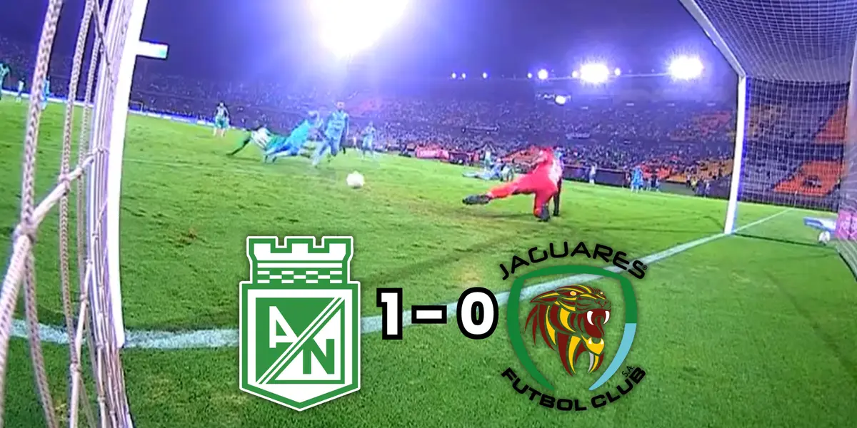 Atlético Nacional anota el primer gol en el Atanasio Girardot ante Jaguares