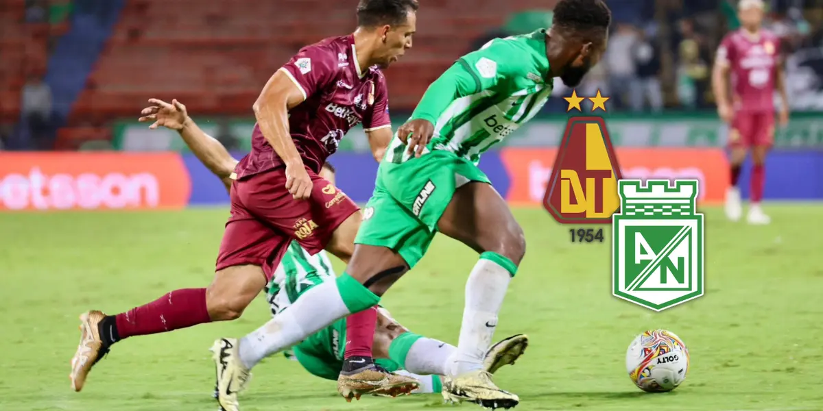 Atlético Nacional vs Deportes Tolima Foto: Deportes Tolima y Escudoteca