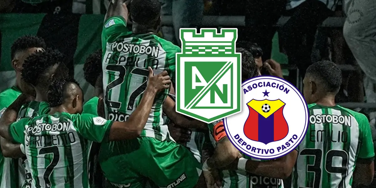 Atlético Nacional vs Deportivo Pasto Foto: Nacionaloficial y Escudoteca