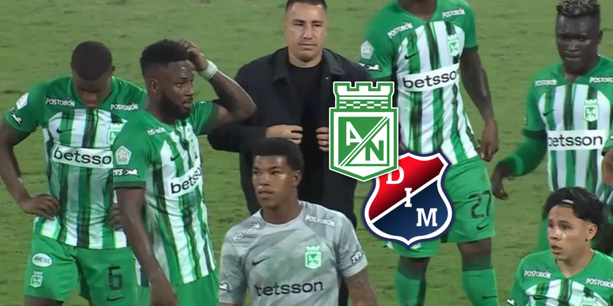 Atlético Nacional vs Independiente Medellín Foto: Captura de Win Sports y Escudoteca