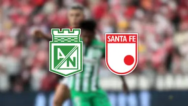 Atlético Nacional vs Independiente Santa Fe Foto: Win Sports y Escudoteca