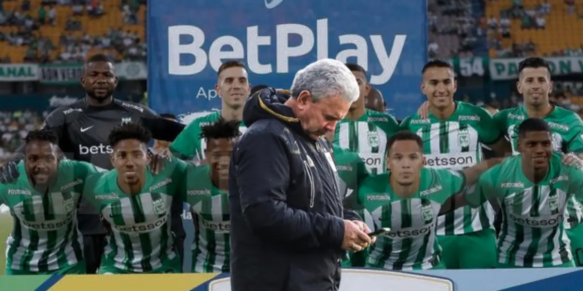 Atlético Nacional y su plantilla 2024 y Hernán Darío Herrera, entrenador del Once Caldas