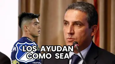 Daniel Ruiz, jugador de Millonarios y Fernando Jaramillo, presidente de la DIMAYOR Foto: Dimayor y Futbolred
