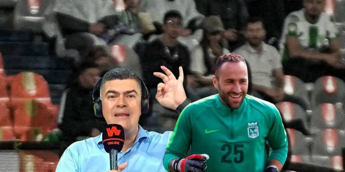 David Ospina y el periodista Eduardo Luis
