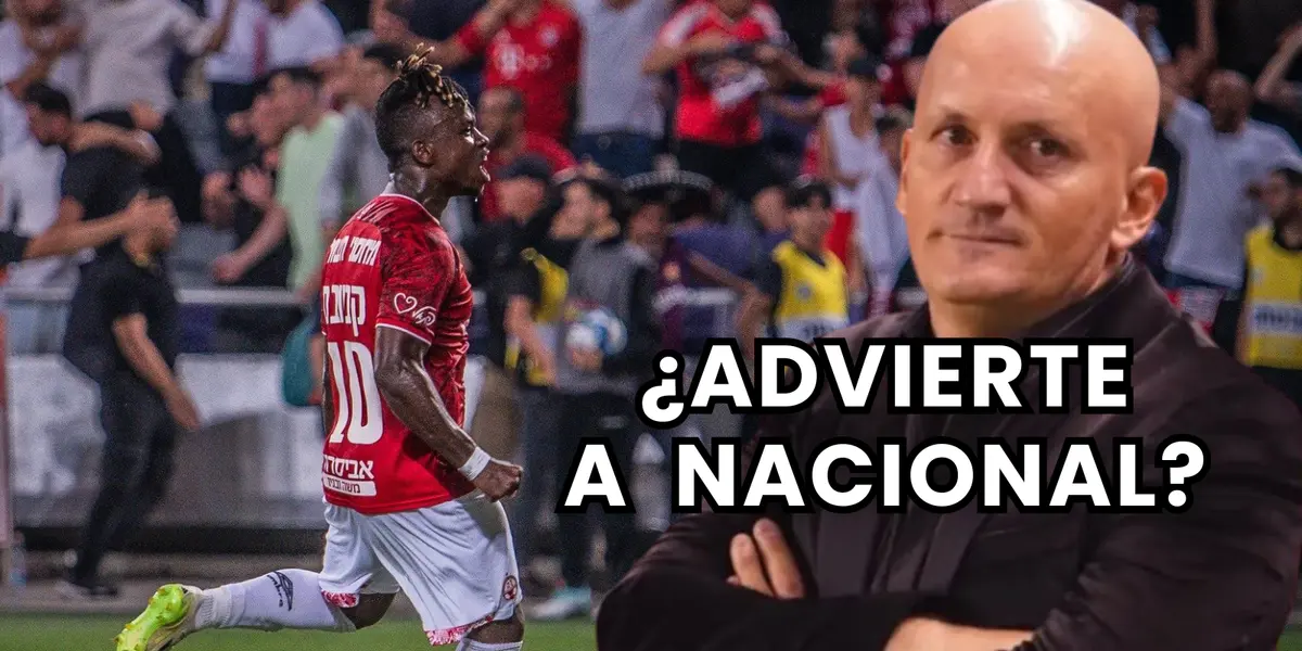 Déinner Quiñones, jugador del Hapoel Beer Sheva y Pablo Repetto Foto: Babagol e Infobae