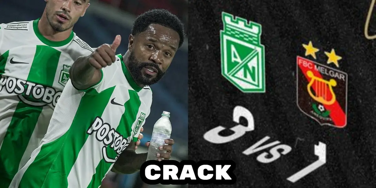 Dorlan Pabón sacó la jerarquía en Atlético Nacional y goleó al Melgar de Perú.