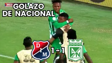 Édier Ocampo empata el clásico paisa Foto: Captura de pantalla WIn Sports y Escudoteca PN