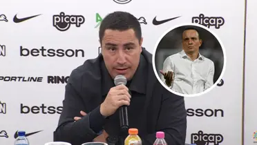 Efraín Juárez y Alejandro Restrepo Foto: Captura de YouTube Dimayor e Infobae