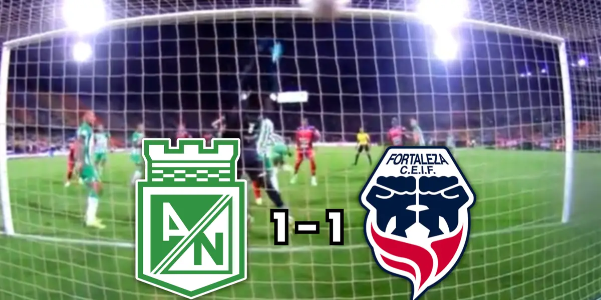 El gol del empate de Fortaleza en la portería norte del Atanasio Girardot