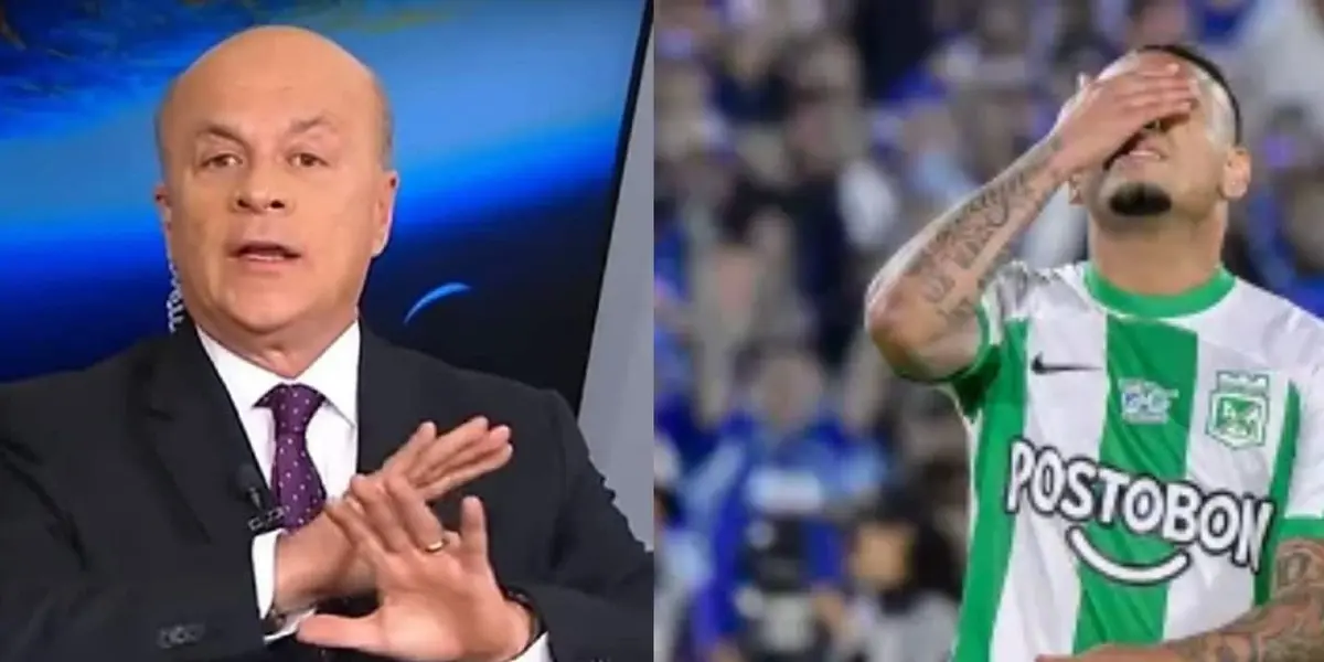 El jugador fue uno de los más troncos con Atlético Nacional ante Millonarios