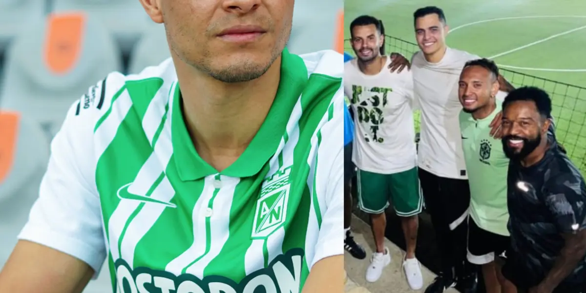 El volante apareció en una cancha de la ciudad de Medellín junto a dos jugadores de la nómina actual del Verdolaga
