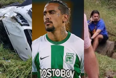Francisco Da Costa de Atlético Nacional sufrió un accidente automovilístico.