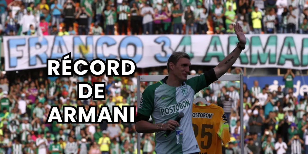 Franco Armani en su despedida de Atlético Nacional antes de partir a River Plate Foto: Futbolred