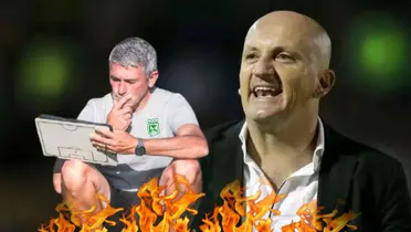 Gustavo Fermani, director deportivo y Pablo Repetto, entrenador de Atlético Nacional Foto: Tenfield e Infobae