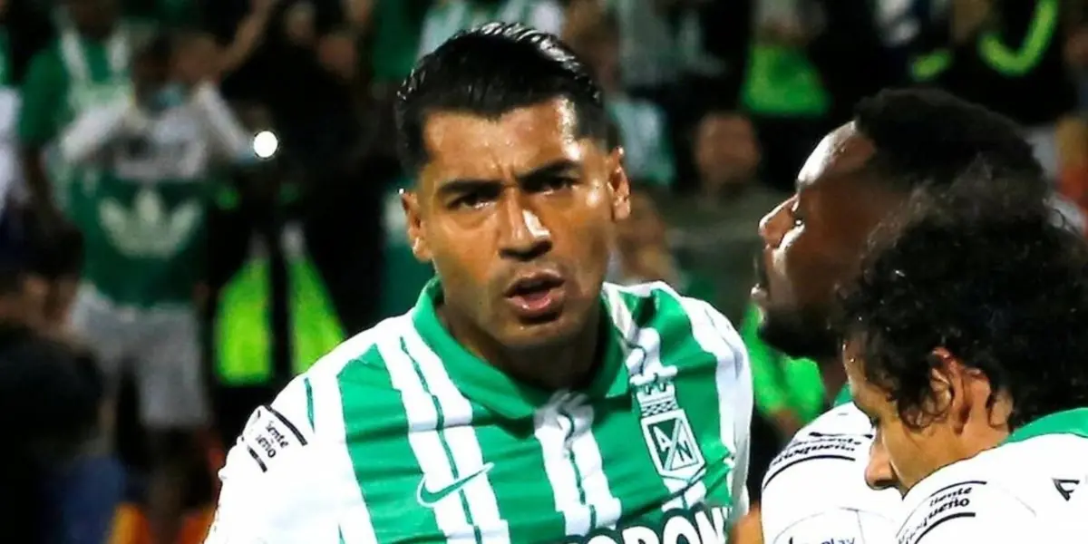 Jefferson Duque anotó el gol del empate ante Águilas Doradas en el segundo tiempo.