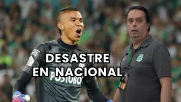 Kevin Mier, ex guardameta de Atlético Nacional y Mauricio Navarro, ex presidente del club Foto. El Colombiano y Futbolred