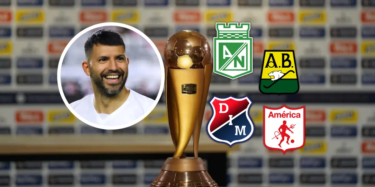 Kun Aguero y Copa Colombia Foto: Dimayor, Infobae y Escudoteca