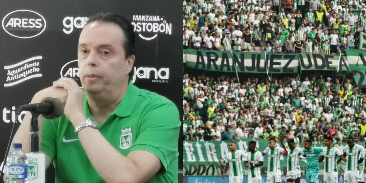 La barra principal del conjunto de Atlético Nacional reaccionaron nuevamente a la situación del club