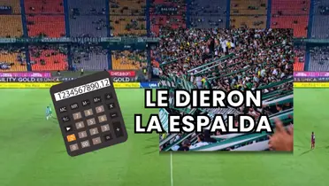 La hinchada de Atlético Nacional en esta temporada tuvo bajos números Foto: Telemedellín y Win Sports