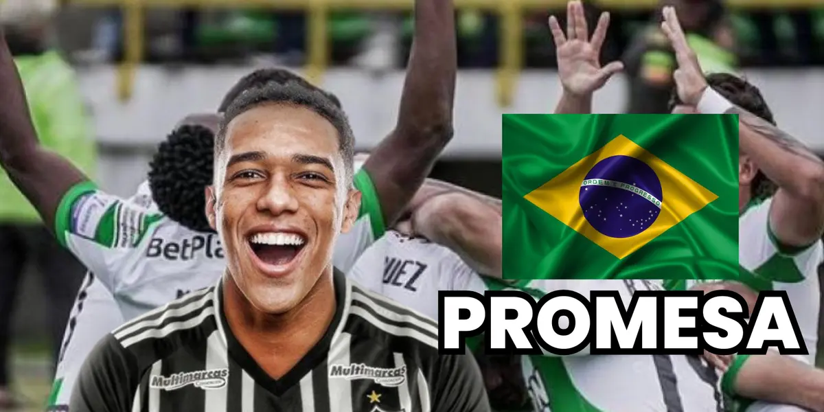 La promesa de Brahian Palacios al llegar a Brasil para los hinchas de Nacional