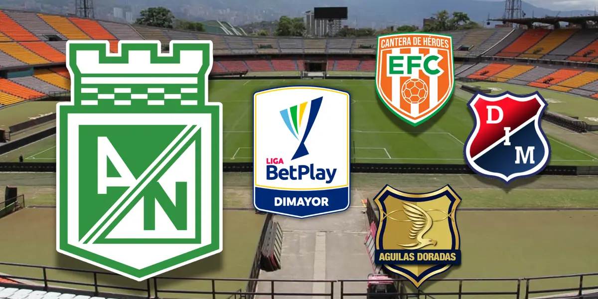Los equipos antioqueños en esta Liga Betplay Foto: Inder y Escudoteca PN