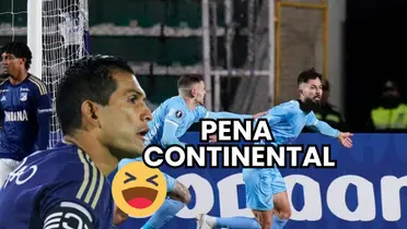 Macalister Silva, jugador de Millonarios y Bruno Savio, uno de los goleadores de Bolívar en La Paz