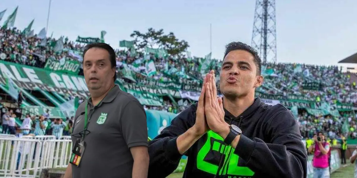 Mauricio Navarro, ex presidente de Atlético Nacional y Gio Moreno, ex futbolista del club Foto: El Colombiano y Futbolred