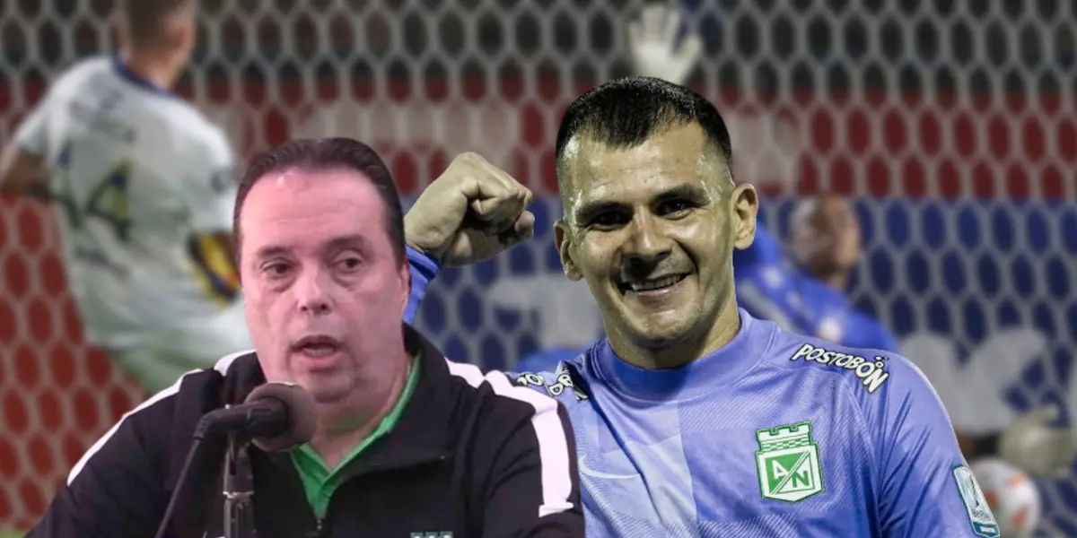 Mauricio Navarro, ex presidente de Atlético Nacional y Santiago "Kili" Rojas Foto: Nacionaloficial y CONMEBOL