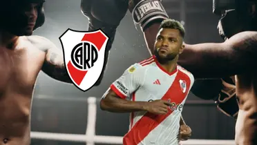 Miguel Ángel Borja, delantero de River Plate de Argentina