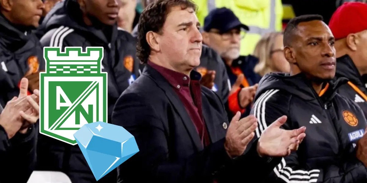 Néstor Lorenzo y Luis Amaranto Perea en medio del primer juego de Colombia ante España en Londres