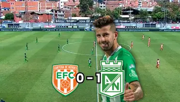 Pablo Cepellini, autor del primer gol del encuentro para Atlético Nacional