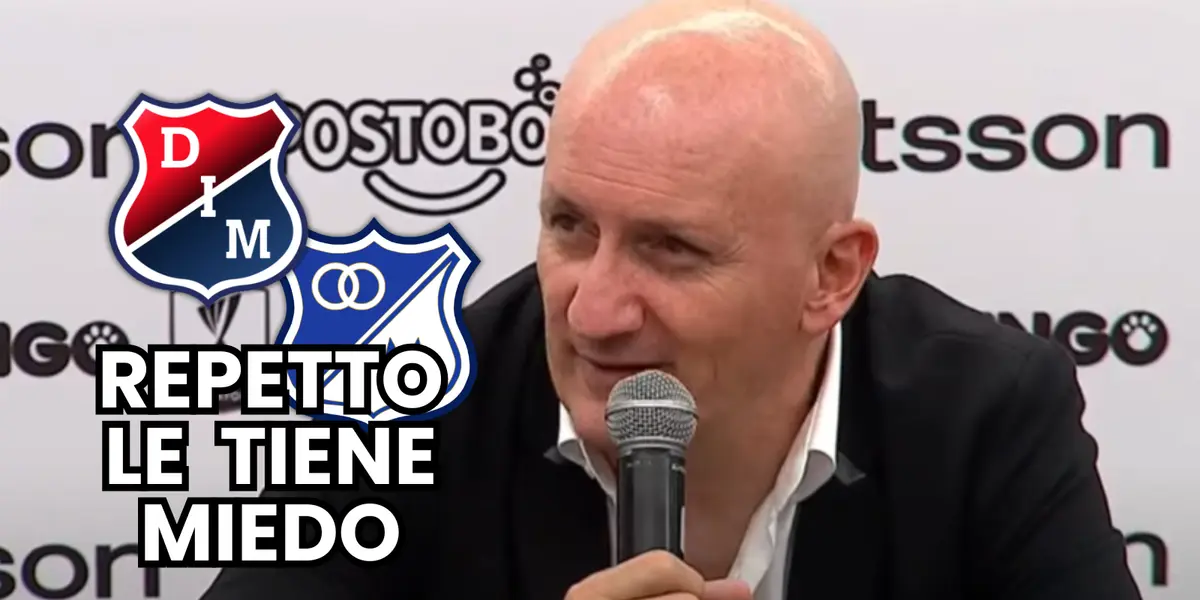 Pablo Repetto, DT de Atlético Nacional en rueda de prensa