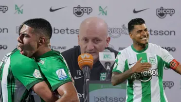 Pablo Repetto en conferencia de prensa, Emilio Aristizábal y Jefferson Duque