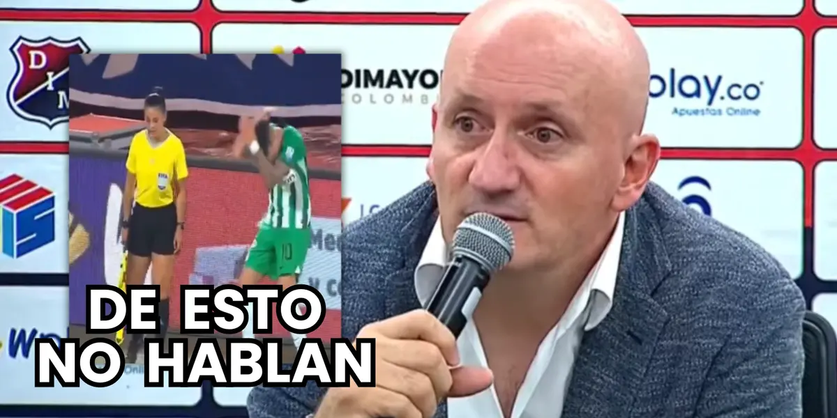 Pablo Repetto, entrenador de Atlético Nacional en rueda de prensa Foto: Captura de pantalla DIMAYOR
