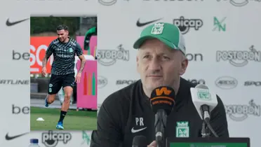Pablo Repetto, entrenador de Atlético Nacional y Agustín Álvarez Wallace