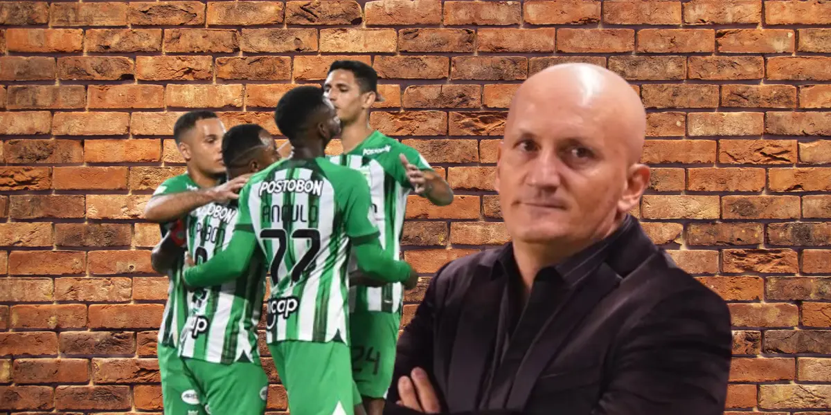 Pablo Repetto, entrenador de Atlético Nacional y Dorlan Pabón, Álvaro Ángulo, Robert Rojas y Eric Ramírez Foto: Infobae y Futbolred