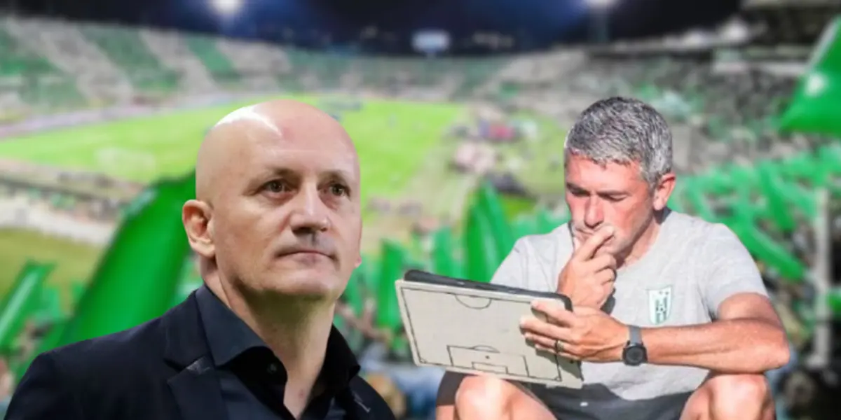 Pablo Repetto, entrenador de Atlético Nacional y Gustavo Fermani, director deportivo Foto: Infobae y Futbolred