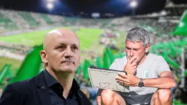 Pablo Repetto, entrenador de Atlético Nacional y Gustavo Fermani, director deportivo Foto: Infobae y Futbolred