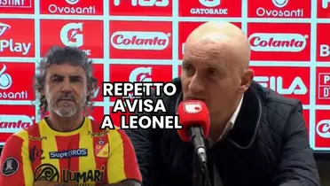 Pablo Repetto, entrenador de Atlético Nacional y Leonel Álvarez del Deportivo Pereira