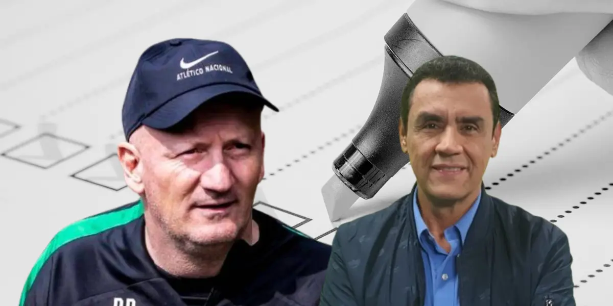 Pablo Repetto, entrenador de Nacional y Francisco Vélez, periodista deportivo