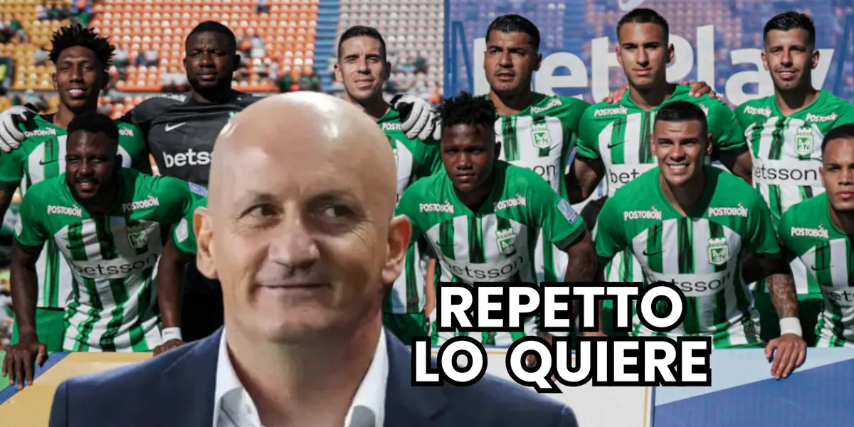 Pablo Repetto y el equipo de Atlético Nacional: Foto: El Colombiano y Minuto 30